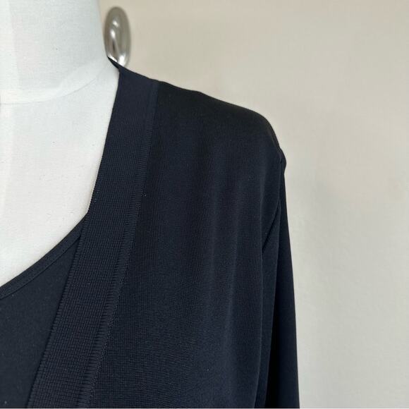 EXCLUSIVELY MISOOK Open Front Black Cardigan
Sweater Tunic Vintage Womens Size S - Picture 8 of 15